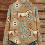 Women's Desert Print Zip Cardigan, photo 5