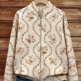 Women's Floral Vine Zip Cardigan, photo 2