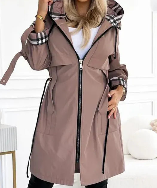 Natalie Trenchcoat Jacket in Brown