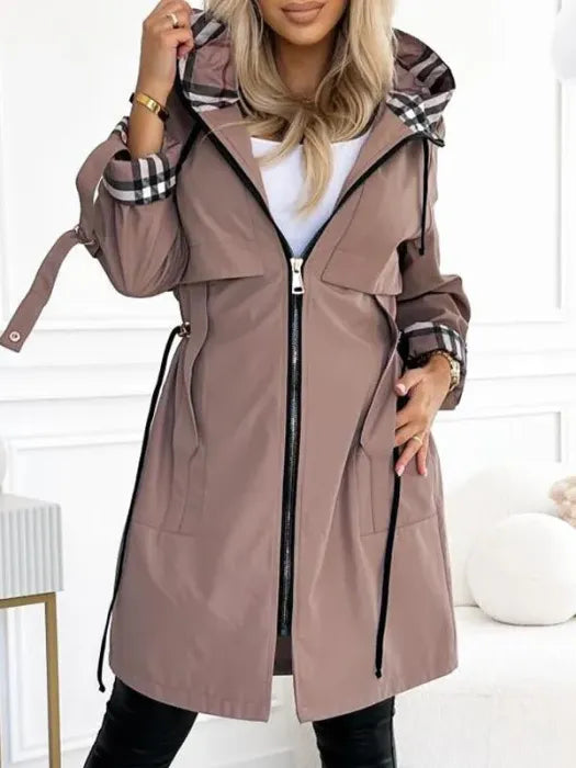 Natalie Trenchcoat Jacket in Brown