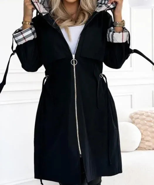 Natalie Trenchcoat Jacket in Black