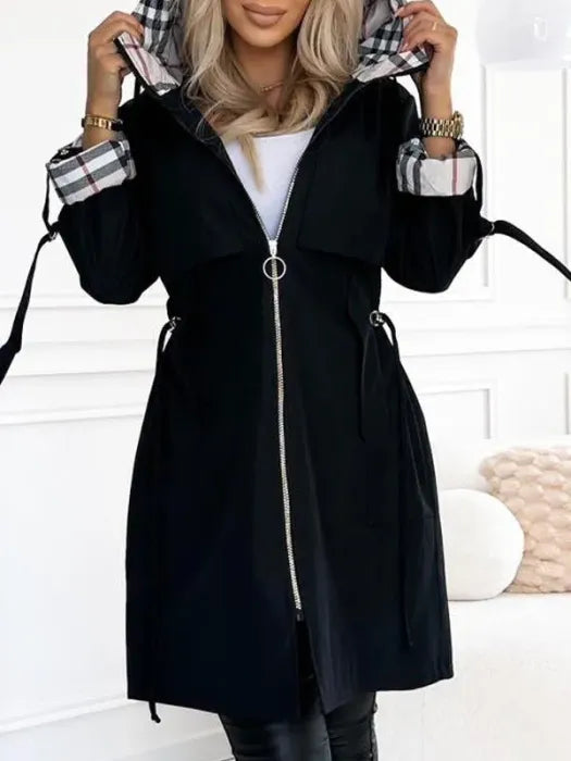 Natalie Trenchcoat Jacket in Black