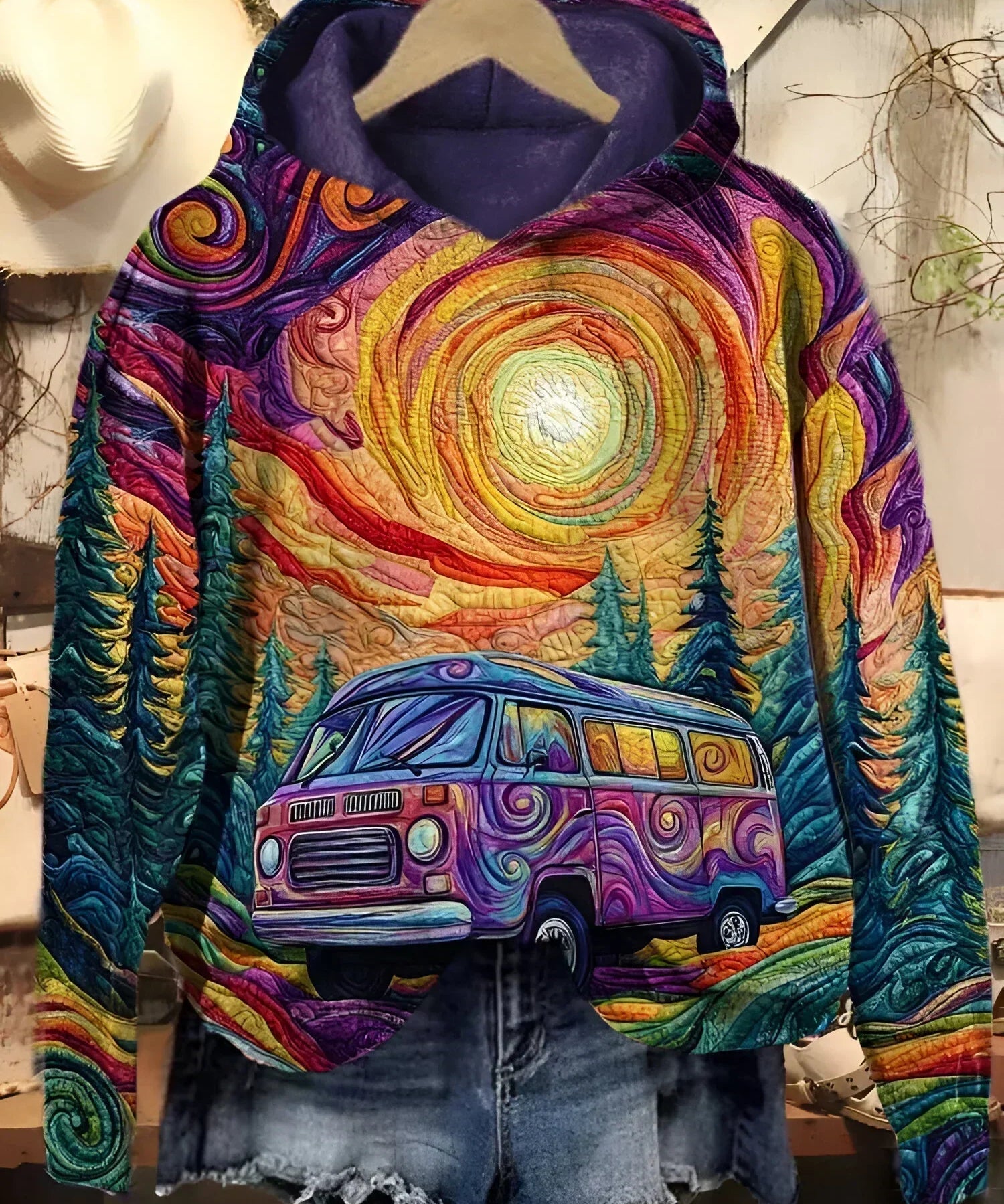 Vintage-Inspired Road Trip Hoodie
