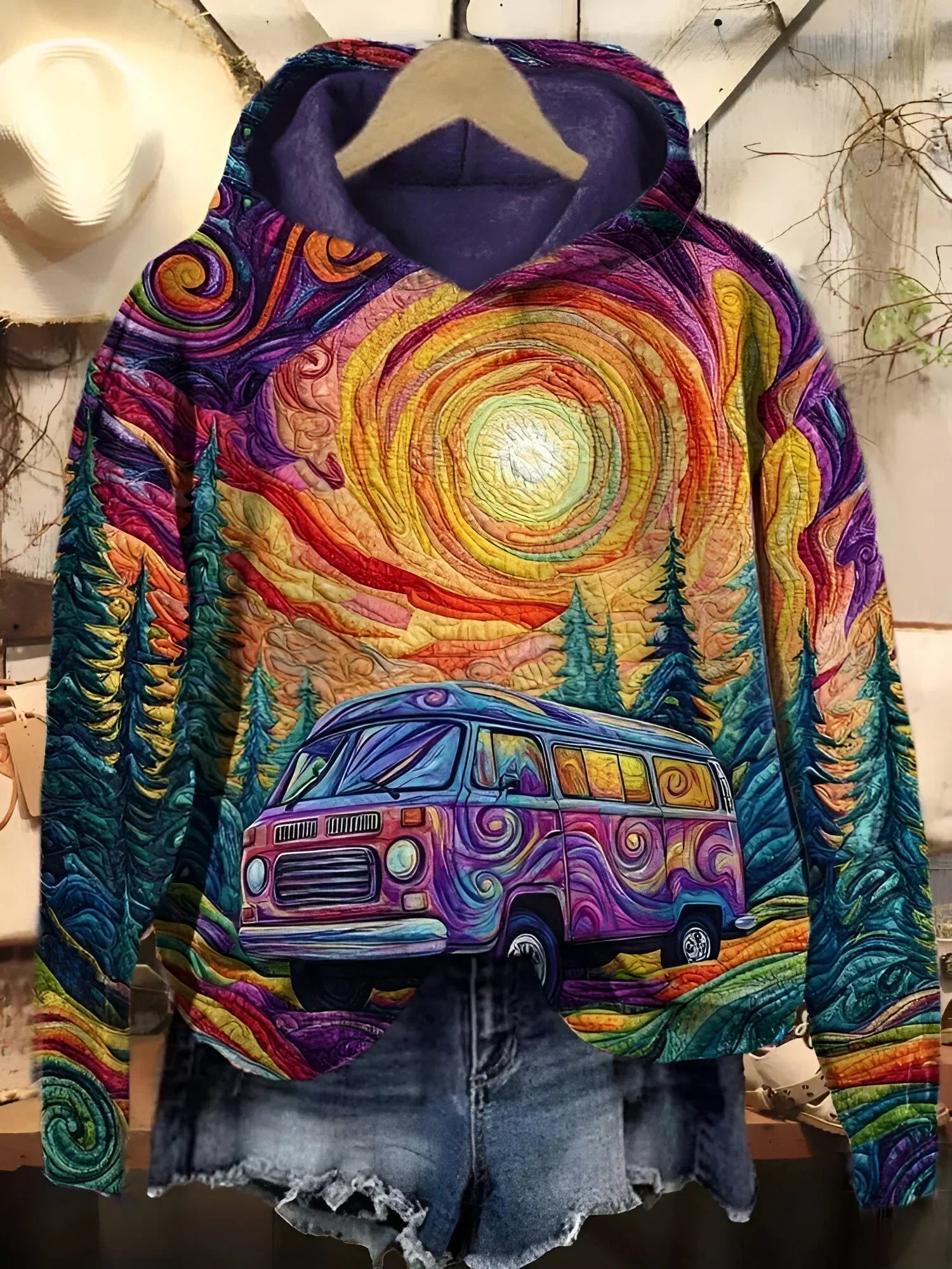 Vintage-Inspired Road Trip Hoodie