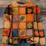 Women's Cozy Patchwork Knit Sweater