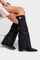 Women's Knee-High Boots with Block Heel in Black