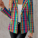 Women's Multicolor Plaid Blazer, photo 2