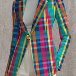 Women's Multicolor Plaid Blazer, photo 3