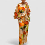 Monica Elegant Two-Piece Set in Mandarin Orange