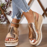 Palma Comfort Sandals in Gold Rhinestone Sole