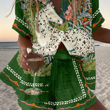 Equestrian Botanical Two-Piece Summer Set