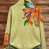 Women's Tropical Floral Zip Cardigan, photo 2
