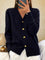 Women's Elegant Knit Cardigan in Black