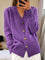 Women's Elegant Knit Cardigan in Purple