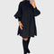 Ashlyann Elegant Midi Dress in Black