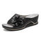 Soft comfort sandals with arch support in Black