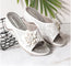 Soft comfort sandals with arch support in White