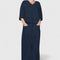 Zaryphina Comfortable Two-Piece Set in Dark Blue