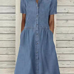 Women's Short-Sleeve Denim Dress, photo 3