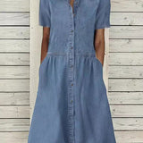 Women's Short-Sleeve Denim Dress, photo 3