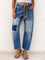 Women's Patchwork Jeans in Blue