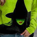 Women's Green Witch Color-Block Sweatshirt, photo 2