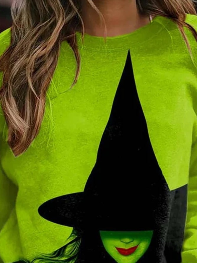Women's Green Witch Color-Block Sweatshirt, photo 3