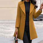 Women's Fabric Coat in Yellow