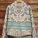 Women's Botanical Border Zip Cardigan, photo 2