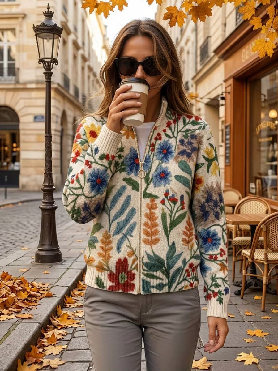 Women's Garden Floral Zip Cardigan, photo 6
