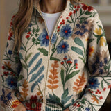 Women's Garden Floral Zip Cardigan