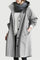 Women's Oversized Water-Repellent Windbreaker in Ice Gray
