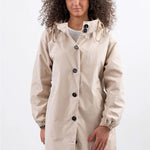Women's Oversized Water-Repellent Windbreaker in Beige
