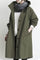 Women's Oversized Water-Repellent Windbreaker in Army Green