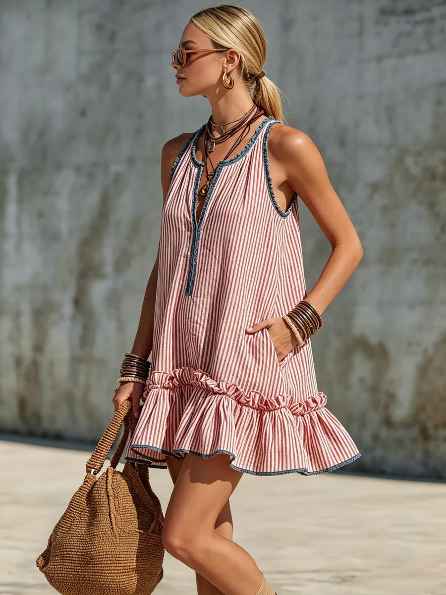 Women's Sleeveless Striped Mini Dress, photo 4