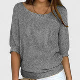 Women's Effortless Knit Sweater in Gray