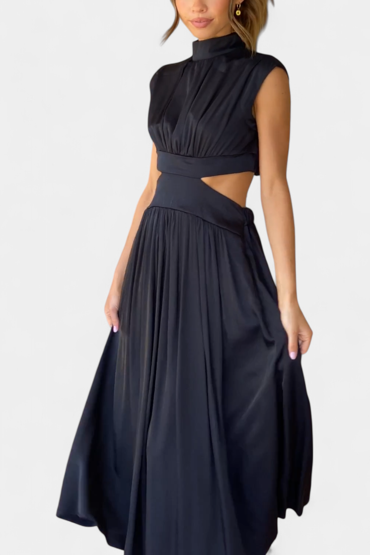 High-Neck Top & Side-Slit Skirt Set, photo 7