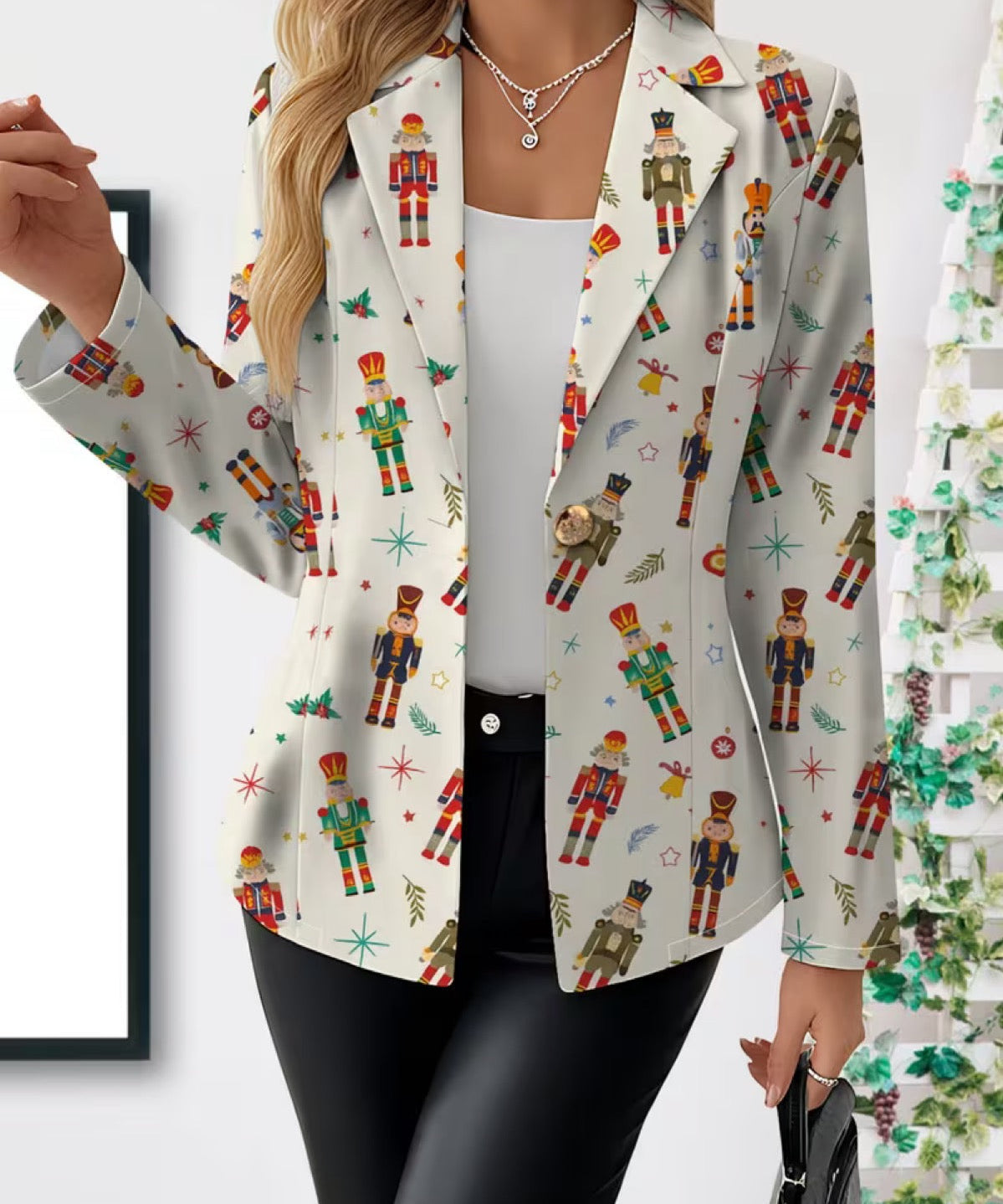 Women's Nutcracker Print Blazer, photo 2