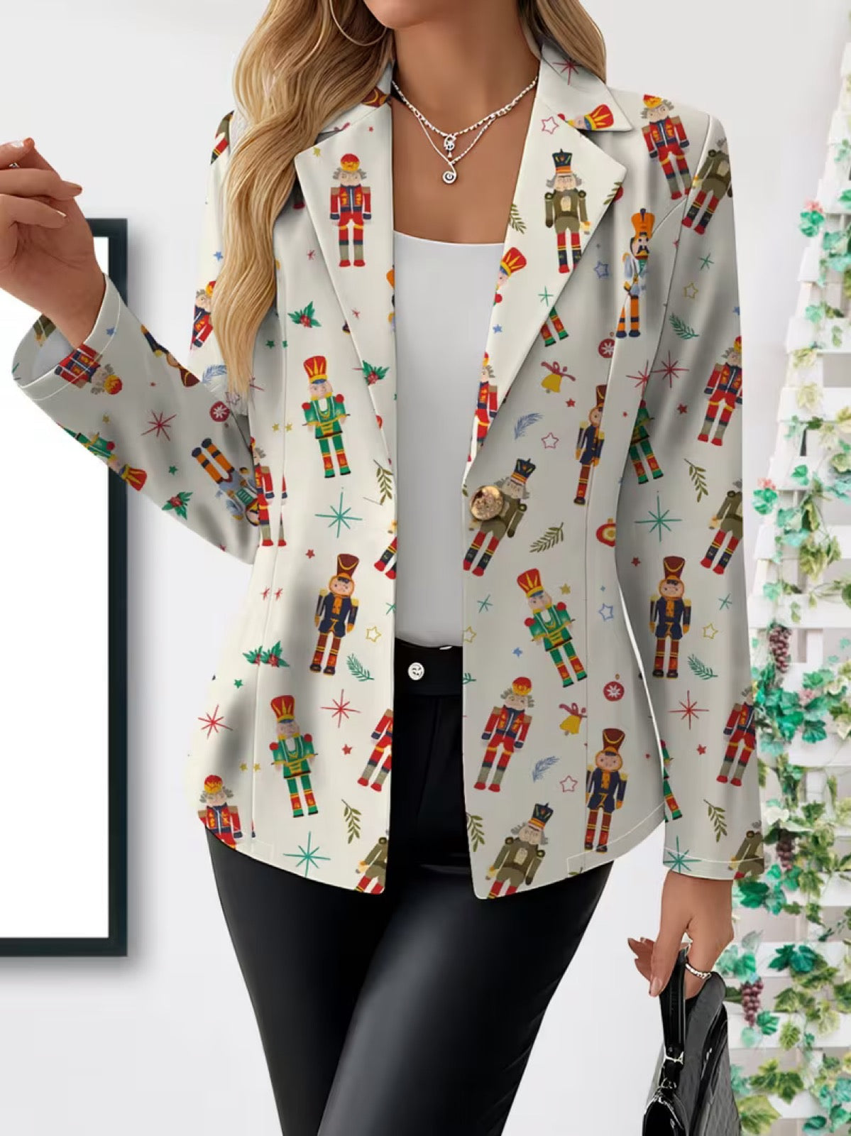 Women's Nutcracker Print Blazer, photo 2