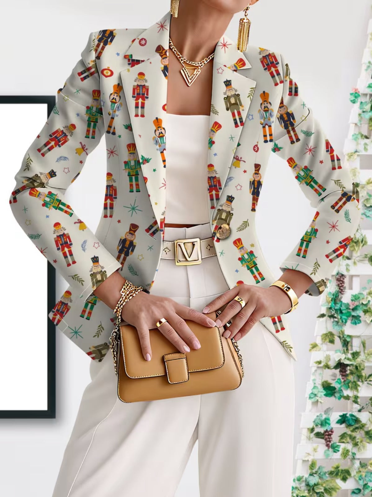 Women's Nutcracker Print Blazer, photo 3