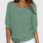 Women's Effortless Knit Sweater in Light Green