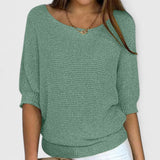 Women's Effortless Knit Sweater in Light Green