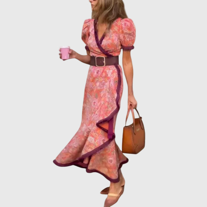 Sydney Elegant Maxi Dress in Pink