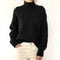 Women's Warm Turtleneck Sweater in Black